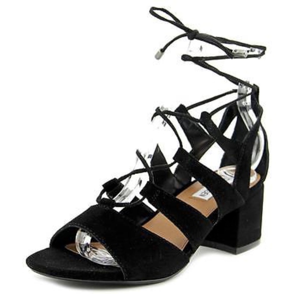 steve madden lace up block heels